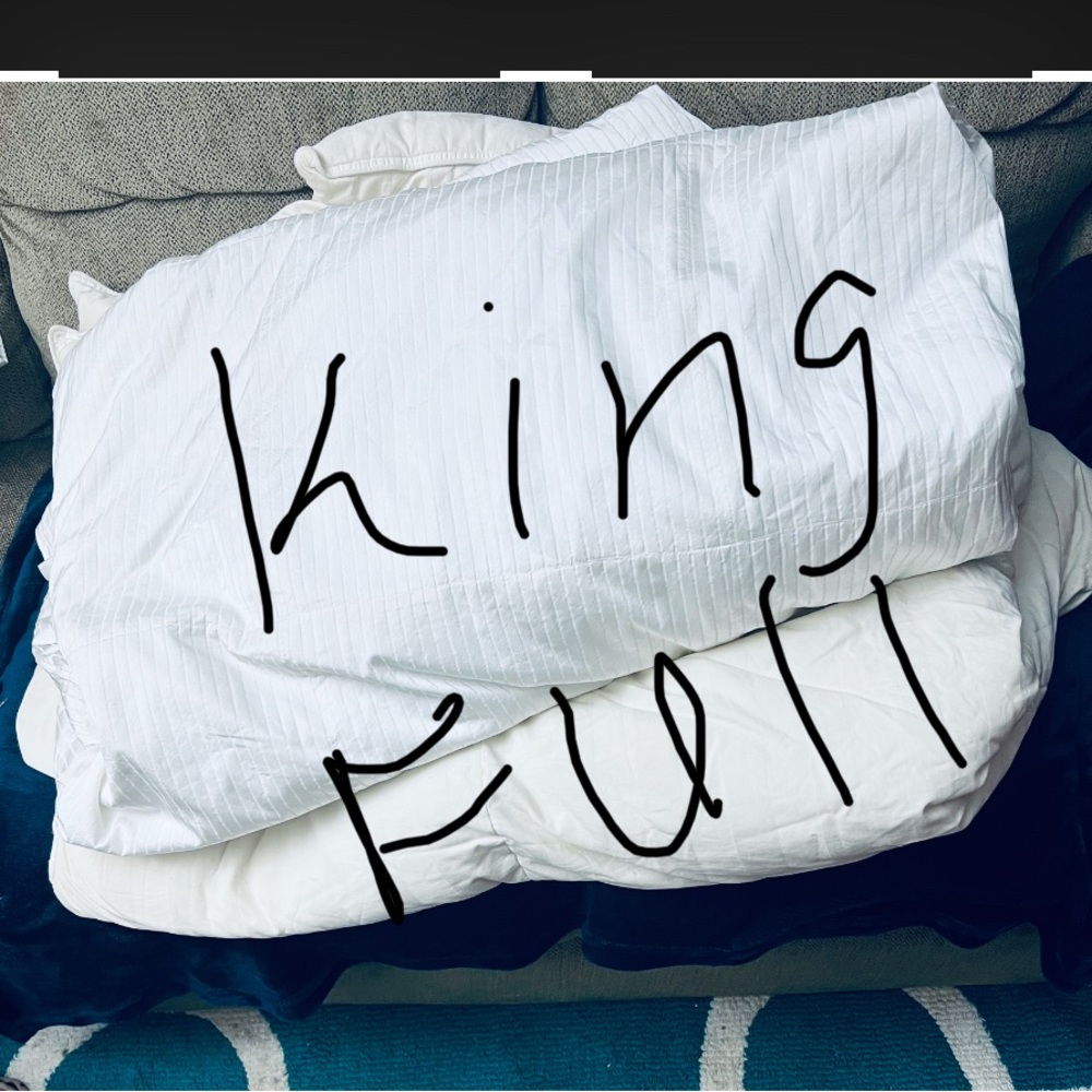 King and full-size down comforters